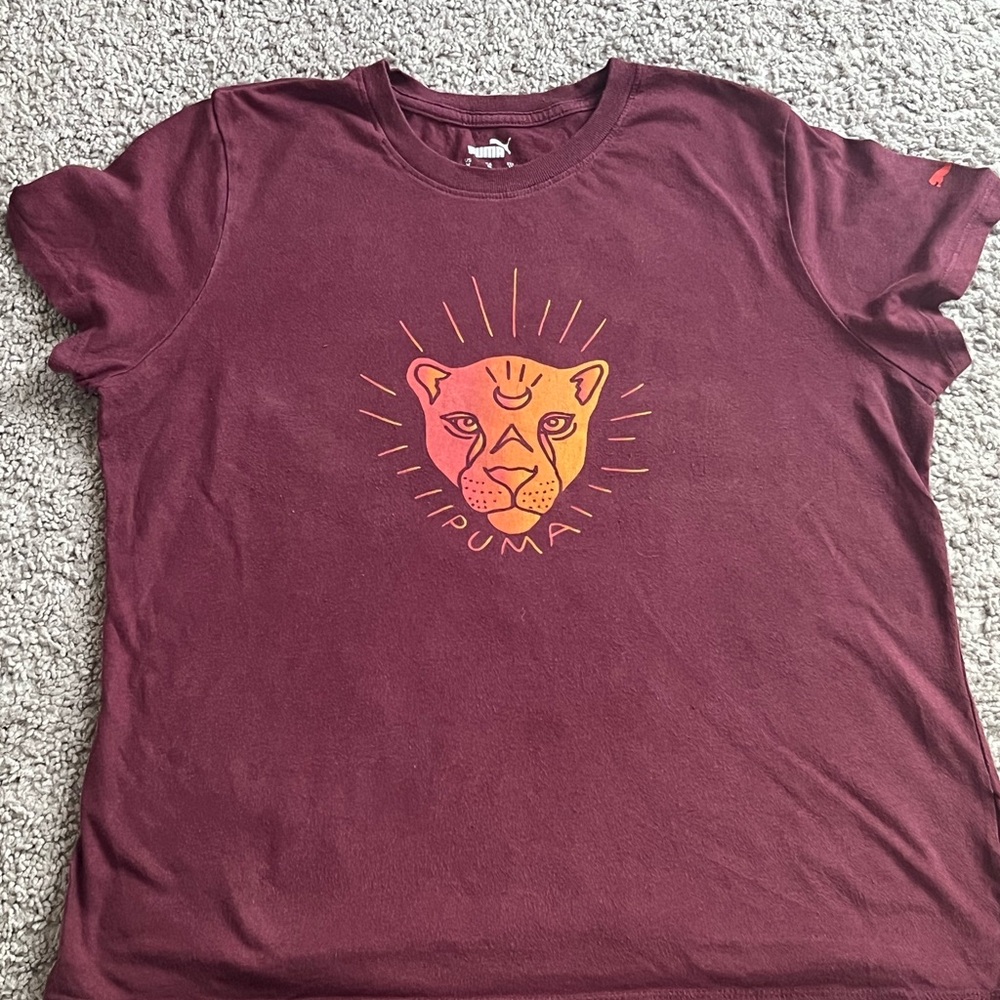 Puma Burgundy Panther Graphic Tee